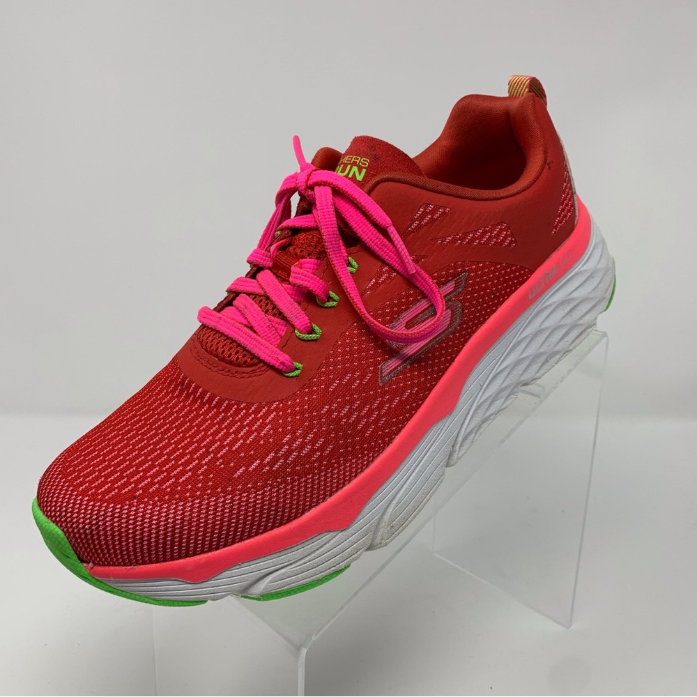 Skechers Max Cushioning Elite Spark Red and Pink Size 10 - Picture 1 of 16